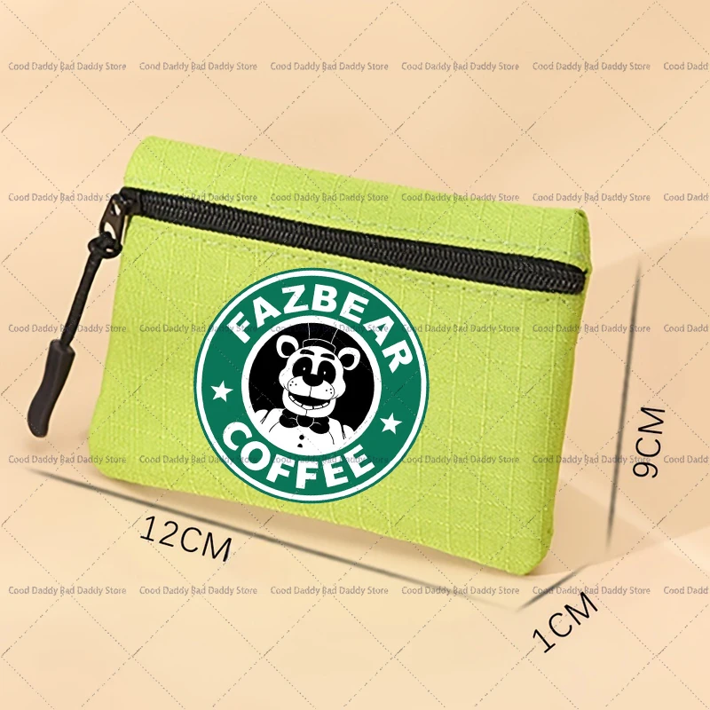 لعبة FNAF محفظة نسائية للعملات المعدنية محفظة صغيرة للأطفال لطيف خمس ليلة في فريدي طباعة حامل بطاقة صغيرة تخزين مستديرة سماعة أكياس المال هدية