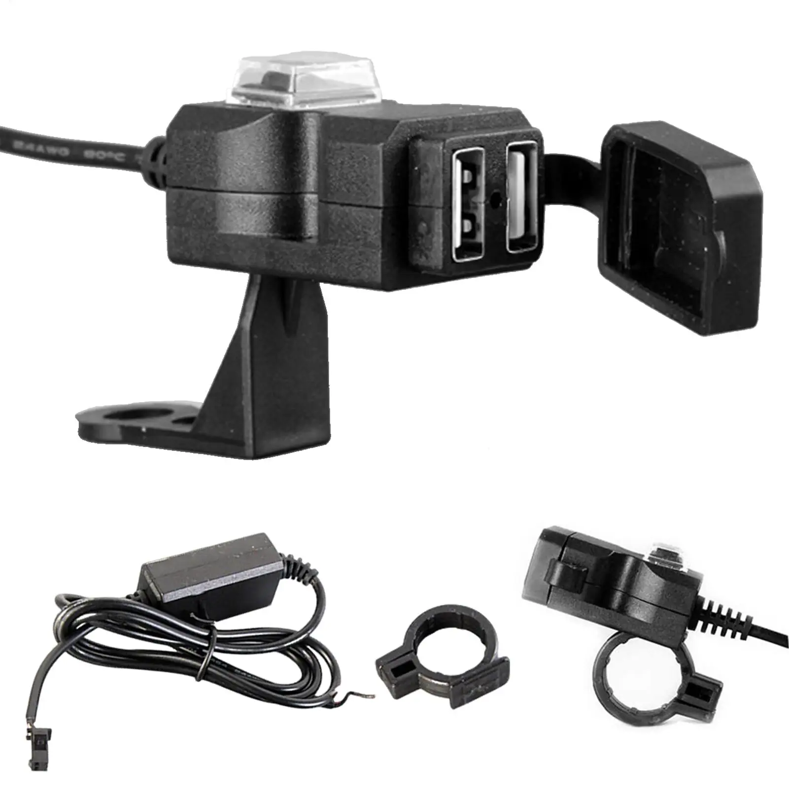 Motorcycle Phone Charger Waterproof Fast Adapter Motorcycle USB Adapter For GPS Tablet Dashboard Camera Motorbike Scooter