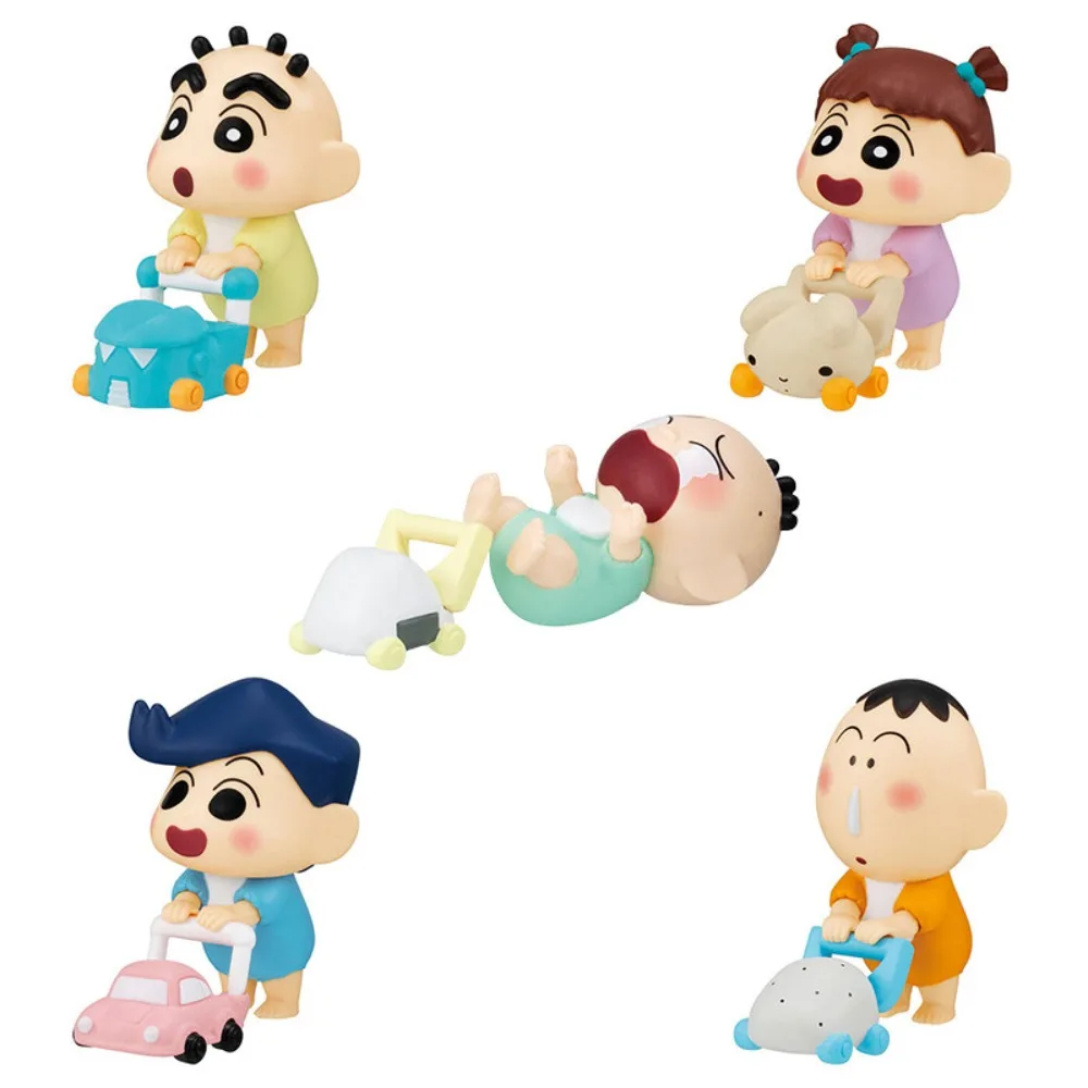 Crayon Shin Chan Baby Walker Gashapon Toy Kazama Nene Masao Cute Model Blind Box Figure Collectible Gift Desk Decoration