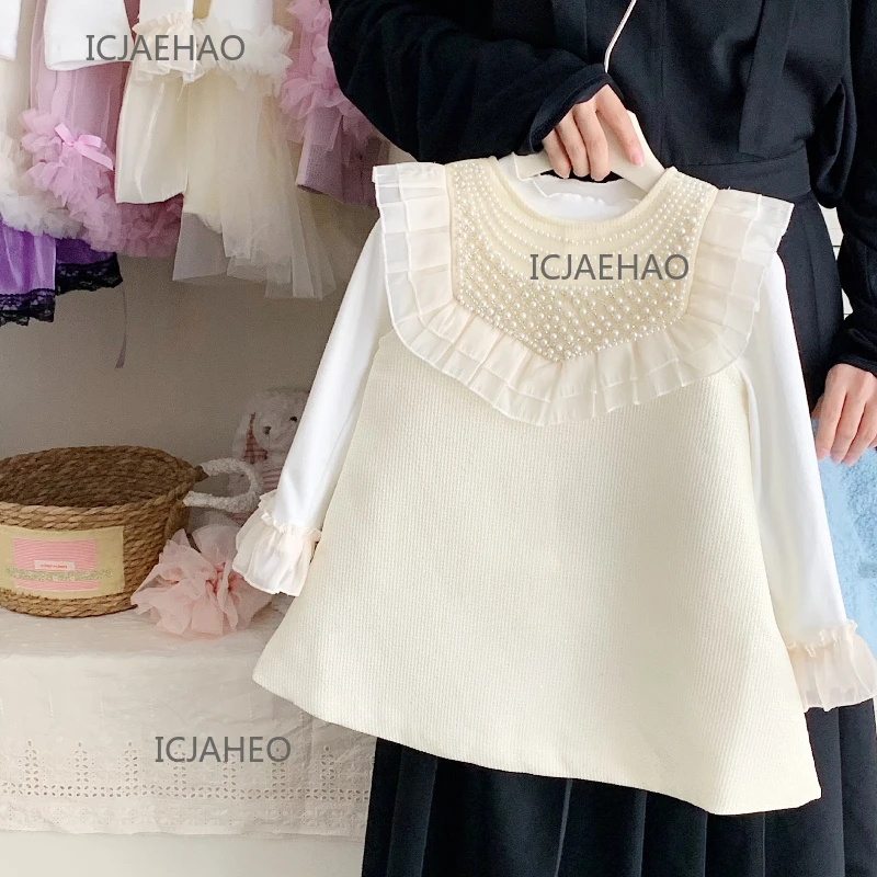 

Teen Girl Clothes 2024 Children Girls Sleeveless 2 Piece Set Costume Baby Kids Long Sleeve Underwear Spring Fall Outfit Dresses