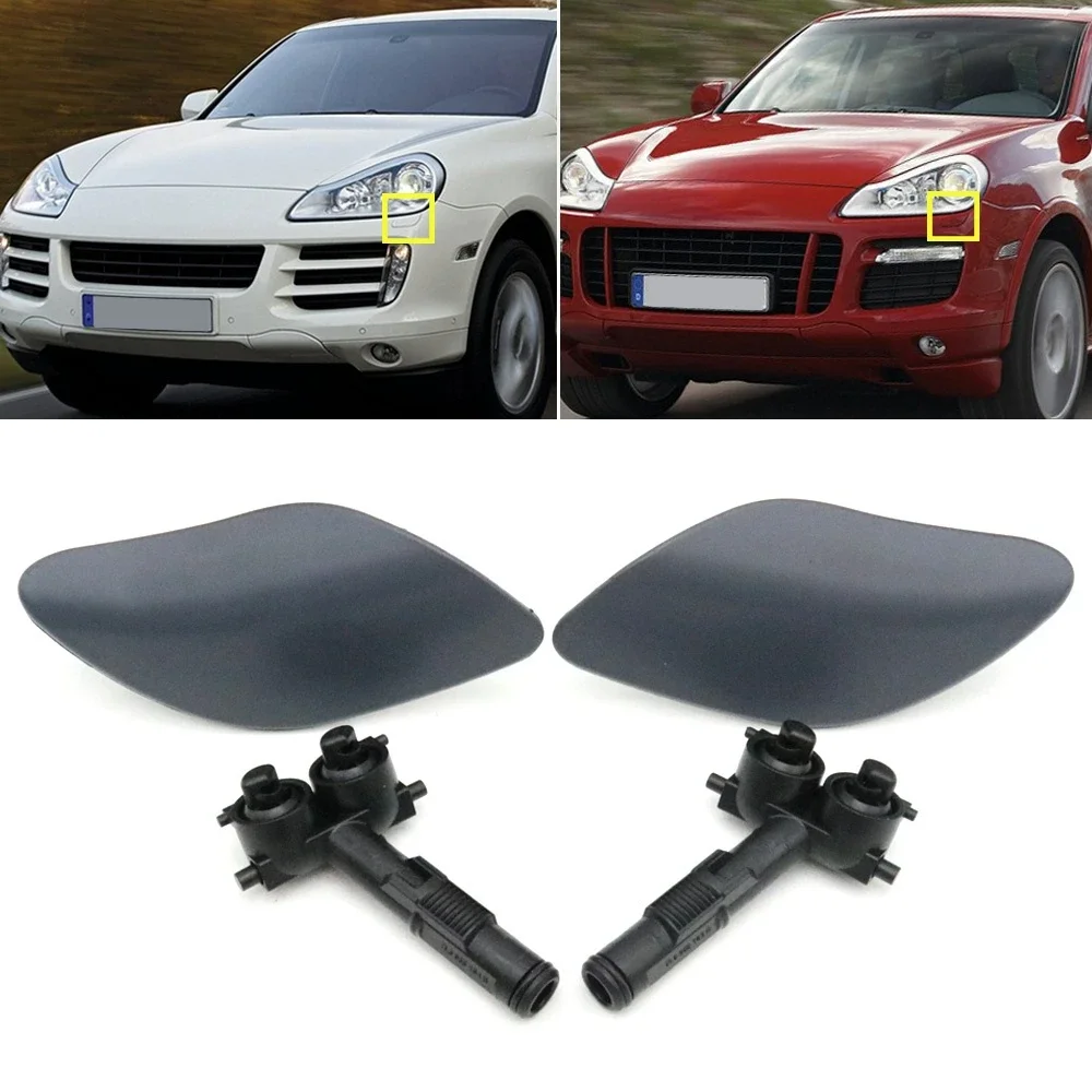 

Car Front Bumper Head Lamp Cleaning Jet Cover Lid Headlight Washer Water Sprayer Nozzle For Porsche Cayenne 9PA 2007-2010