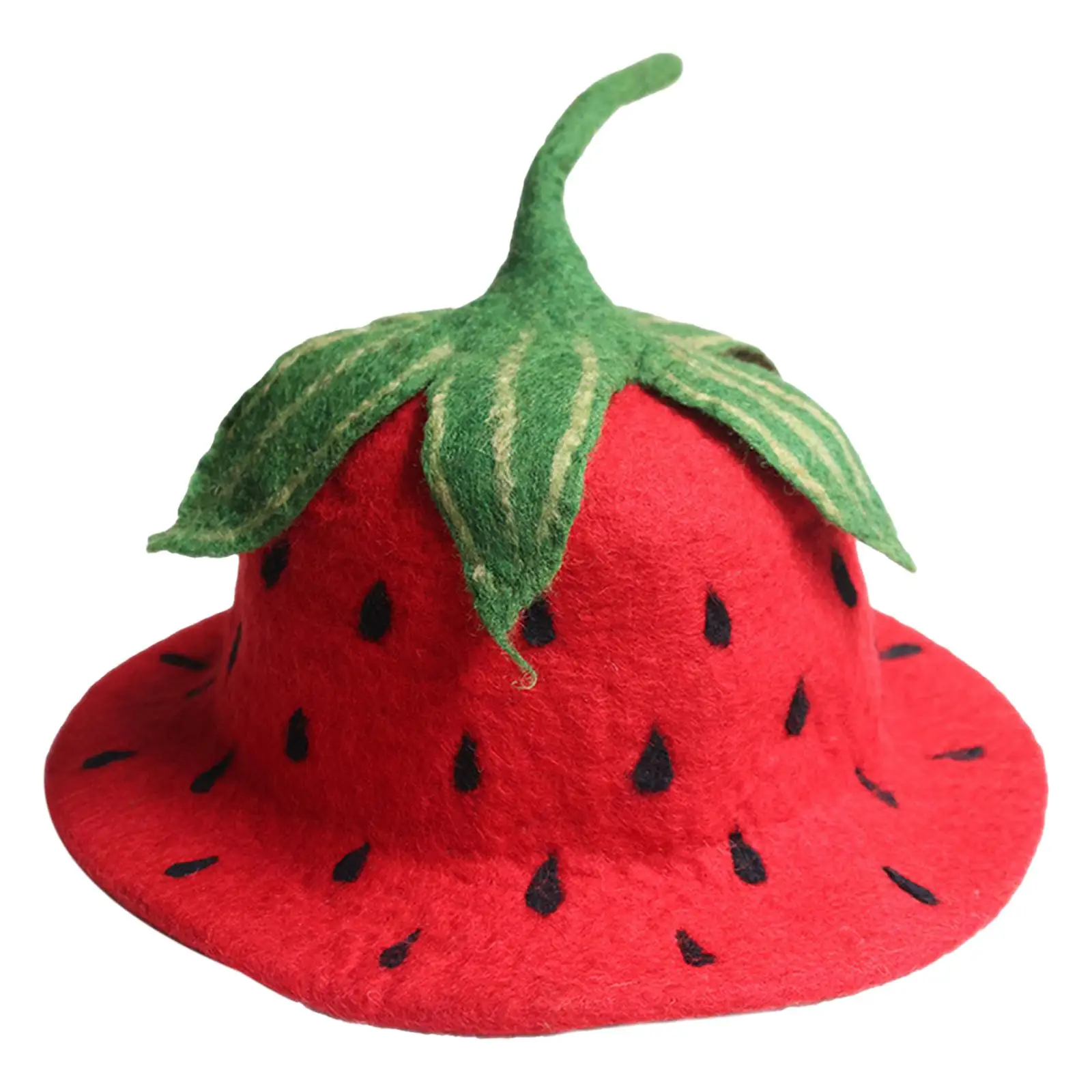 

Strawberry Hat Cute Women Dress up Girls Halloween Costume Soft Headgear Red Hat Fashion Costume Accessories Cosplay Wool Hat