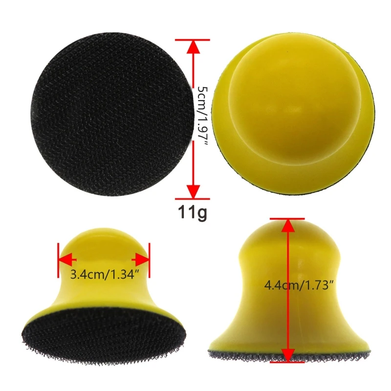 Almofada polimento bloco moagem manual 2 polegadas 50mm almofadas polimento suporte lixa para