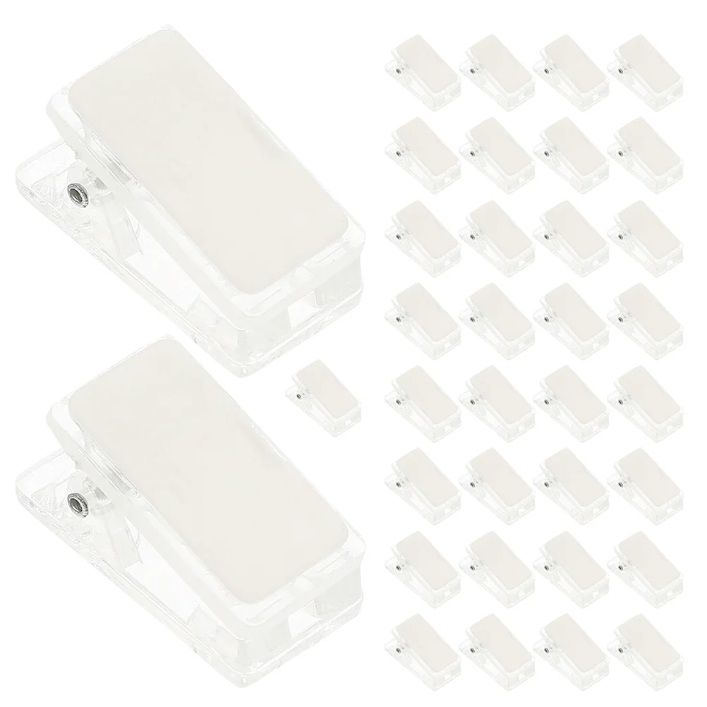 

35 Pcs Poster Wall Clip Adhesive Self-Adhesive Clips Badge Tapestry Small Clear Office