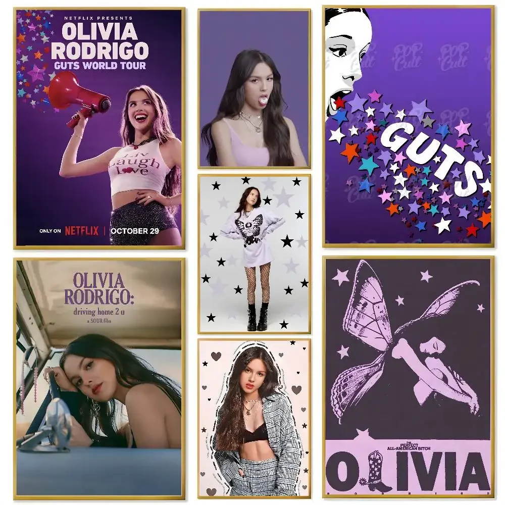 Olivia Isabel Rodrigo cantante Pop Kit de pintura de diamante póster artístico pared adhesiva impermeable hogar sala de estar dormitorio bar estética
