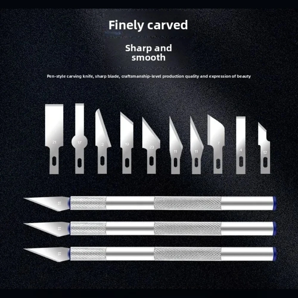 1/5 Pcs Sculpting Craft Tools Non-Slip Metal Carving Pen Kit for Art Seal Cutting Stationery Use DIY Hobby Handmade Projects