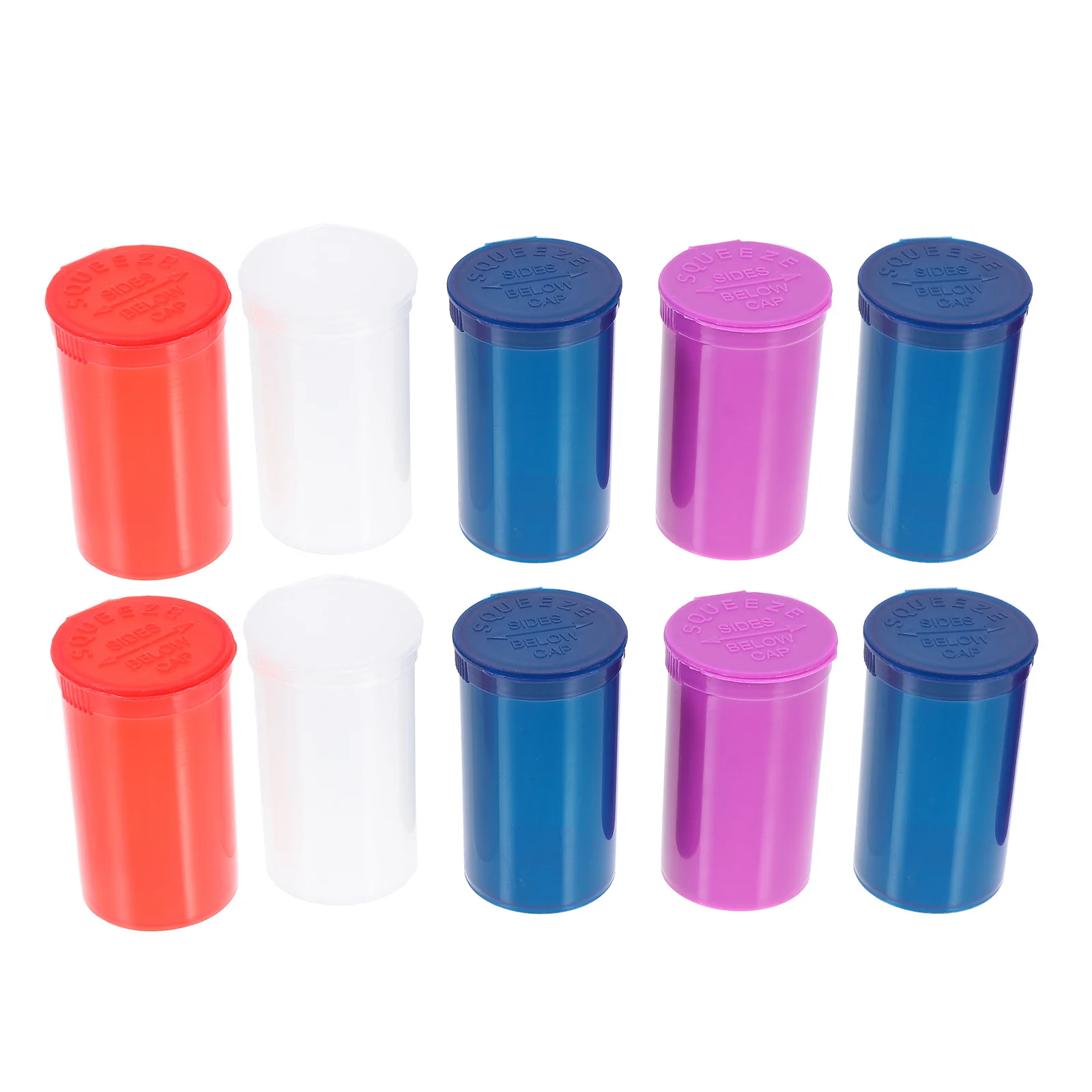 

10Pcs Transparent Medicine Holder Mini Waterproof Sealed Pill Bottle Portable Outdoor Small Medication Container Leakproof