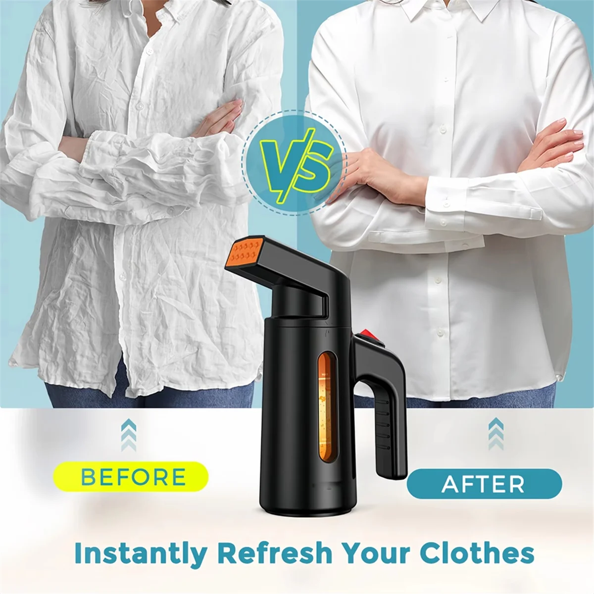 A03R Portable Garment Steamer 700W - Fast 25s Heating, 180ml Capacity, Strong Steam Penetration, Clothes Steamer EU Plug