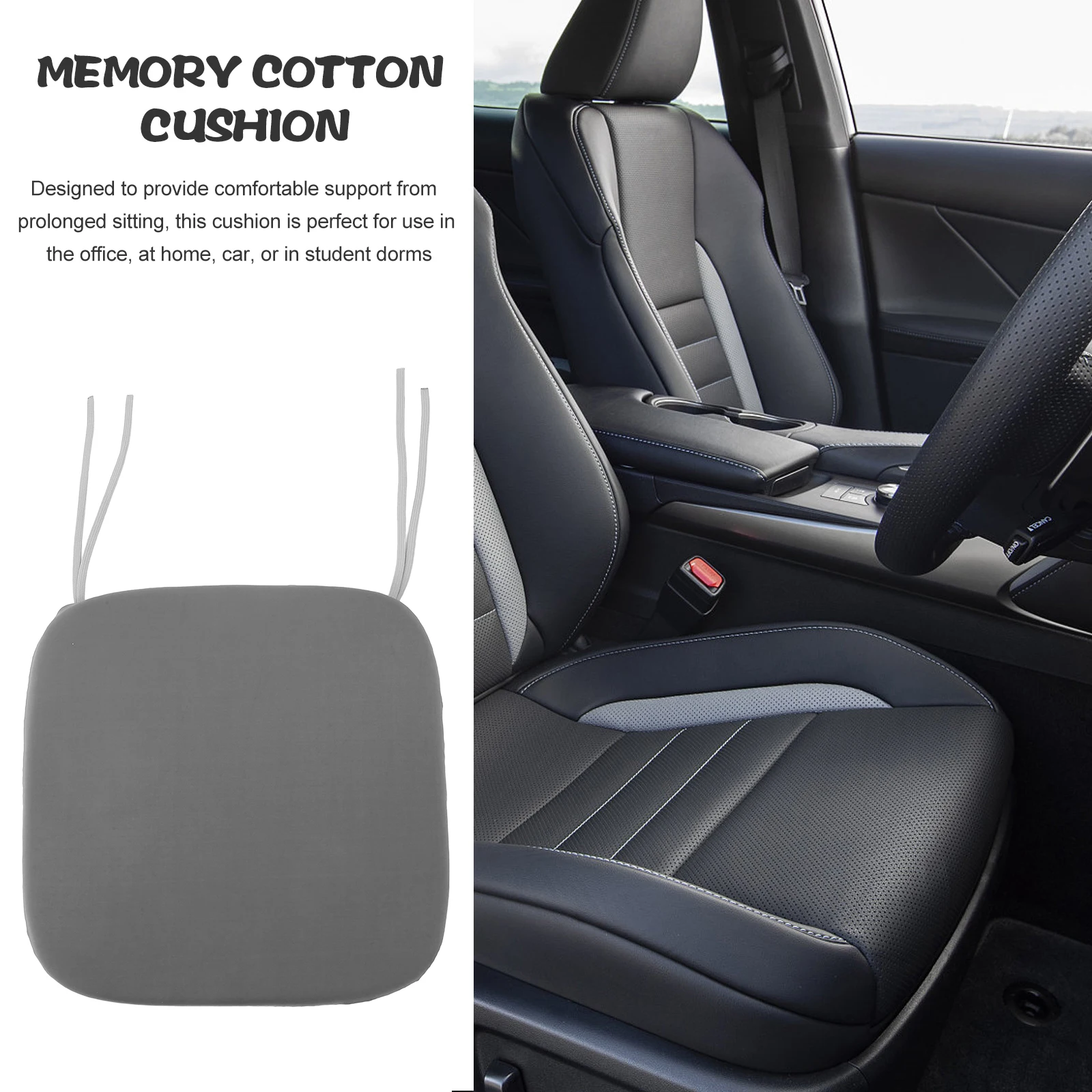 

Cool Mat Breathable Ice Silk Pad Memory Foam Seat Cushion for Chair Stool Office Car Summer Comfort Portable Travel Replacement