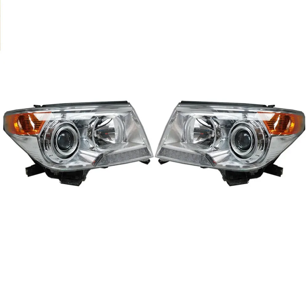 A Pair Automobile Modified Headlight LED For LAND CRUISER FJ200 LC200 UZJ200 2008 2009 2010 Lens