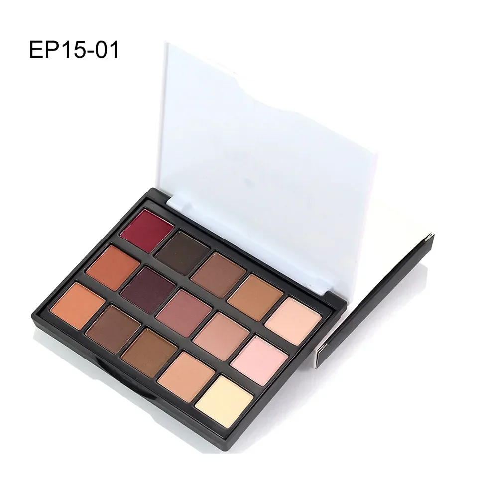 Best-Selling Popfeel 15 Colors Mini Matte Glitter Eye Shadow Palette Make Up Minerals Pigments Shimmer Powder Eyeshadow Pallete