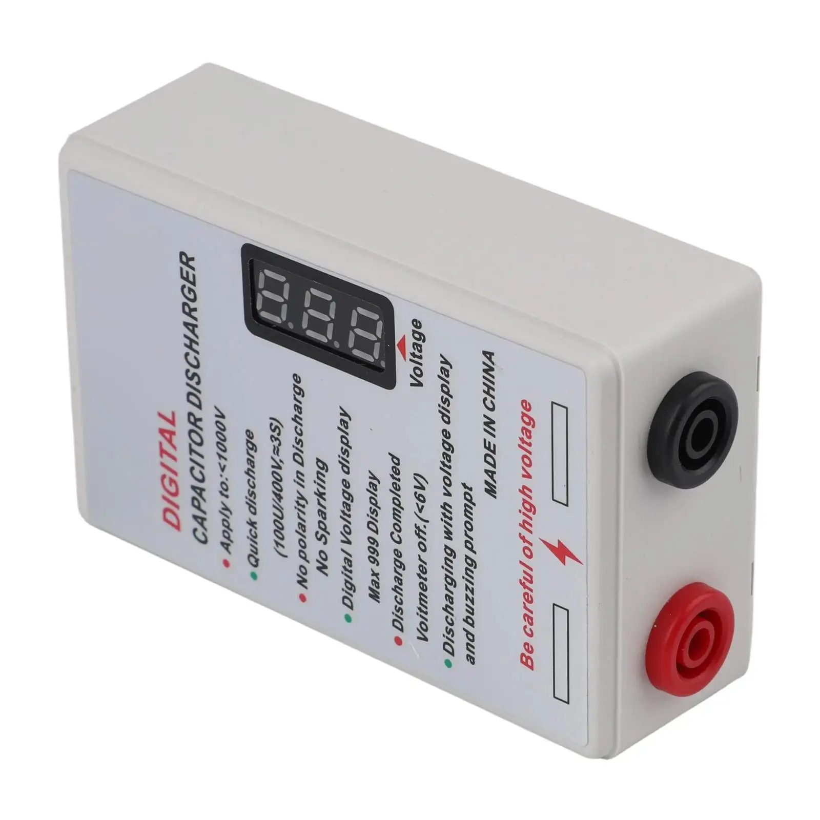 Fast Discharge Pen for Electricians 1000V with Digital Voltage Display Capacitor Discharge Tool for Controlled Voltage Release