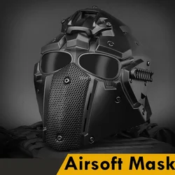 Máscara táctica de Airsoft, protector de cara completa para Paintball, juego de guerra Cs