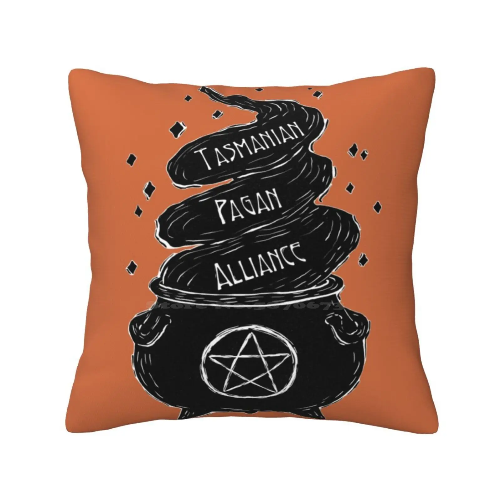 Cauldron Black Home Sofa Car Cushion Cover Pillowcase Tasmania Australia Pagan Witch Wicca Spirituality Druid Magic Nature