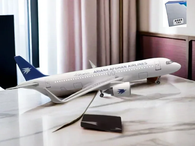 

1/80 Scale 47cm Ariana Afghan Airlines Airplane A320 Neo With Light Diecast Resin Plane Model Toys Collection Display Gifts Fans
