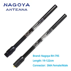 Nagoya RH-795 Antenna SMA Female Male Wide-band 70-1000MHz 10W DIGITAL SCANNER RH-795 Handheld Radio Antenna 19-122cm 2.15 dBi