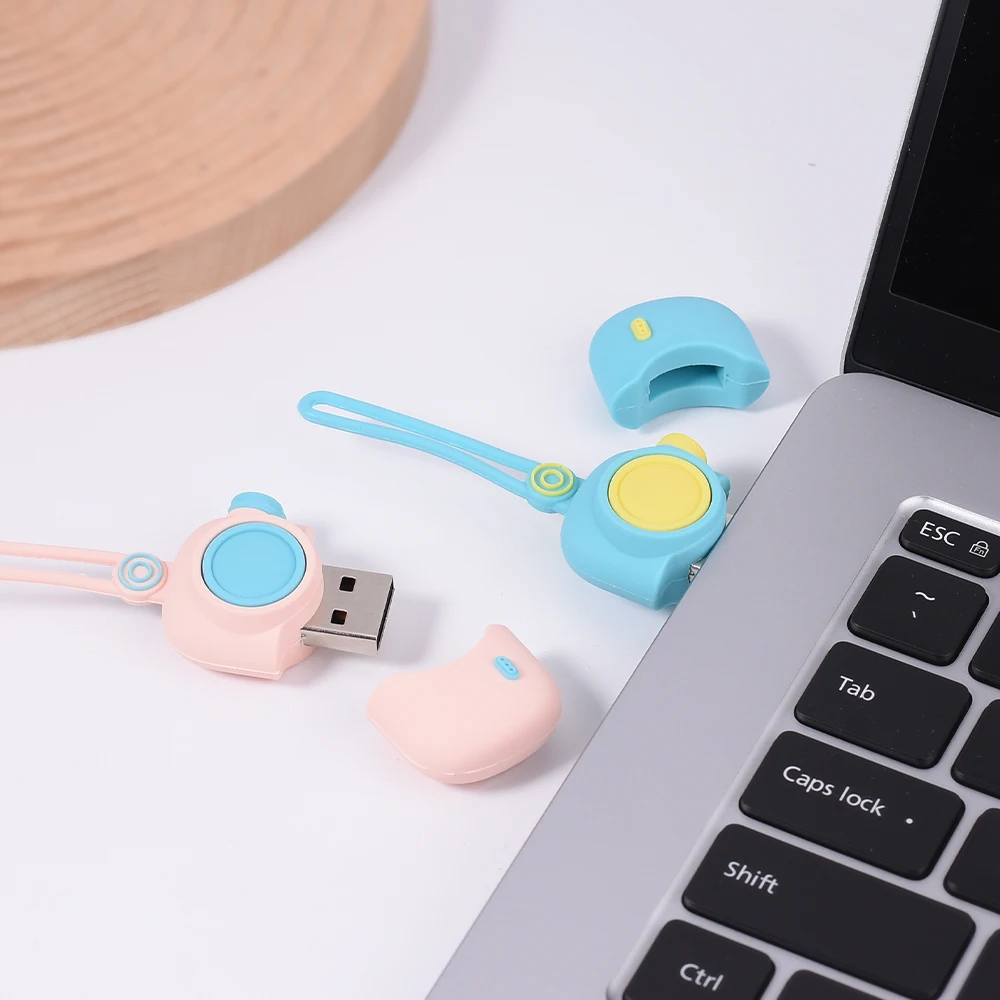 

JASTER Silica Gel USB Flash Drives 128GB High Speed Memory Stick 64GB Cartoon Pen Drive 32GB Camera U Disk 16GB 8GB 4GB Sky Blue