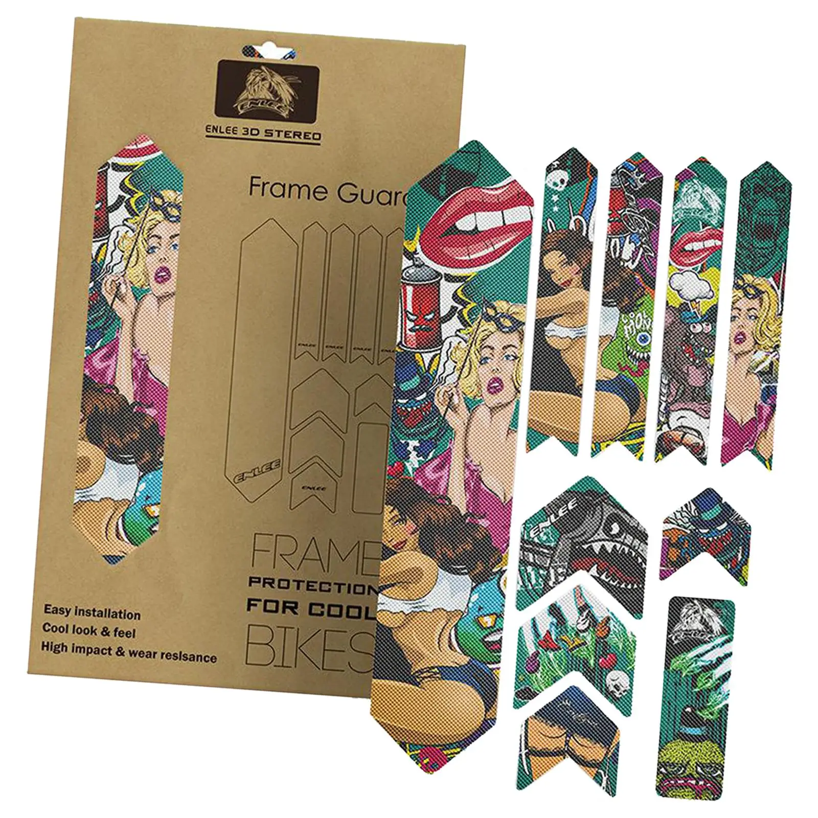 พรีเมี่ยมตัวป้องกันเฟรมจักรยานภูเขาสติ๊กเกอร์สติ๊กเกอร์ฟิล์มป้องกัน