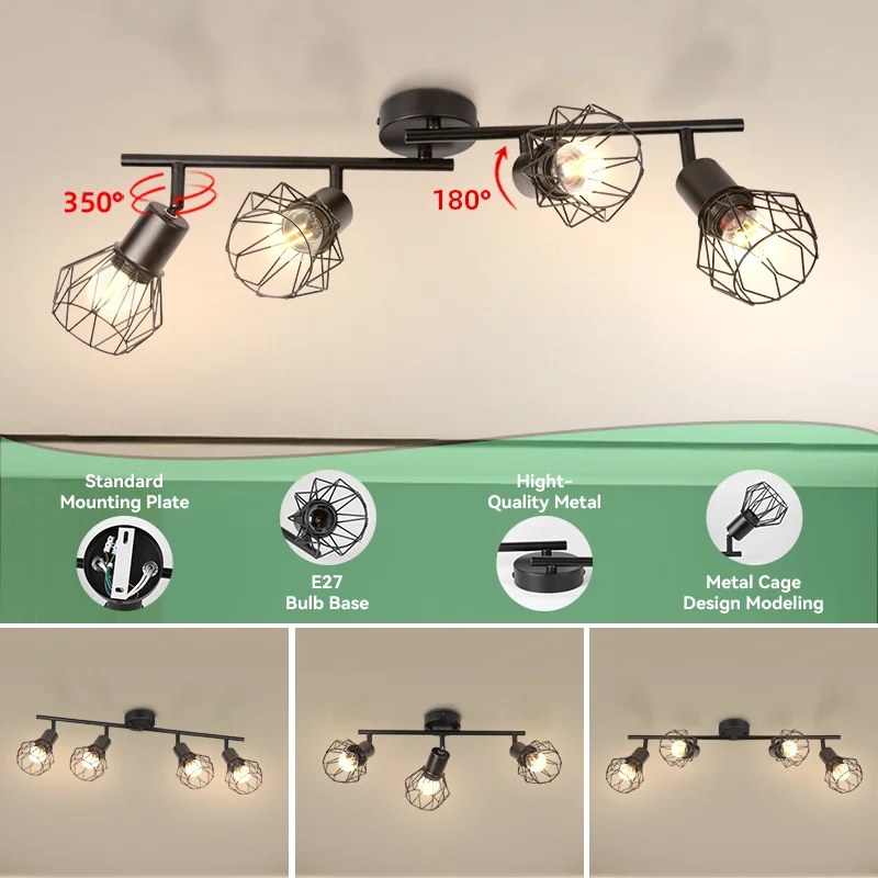 

Скандинавский минималистичный светодиодный прожектор, потолочный светильник E27, подвесной светильник, светодиодный потолочный светильник, люстра для гостиной, столовой, 220 В