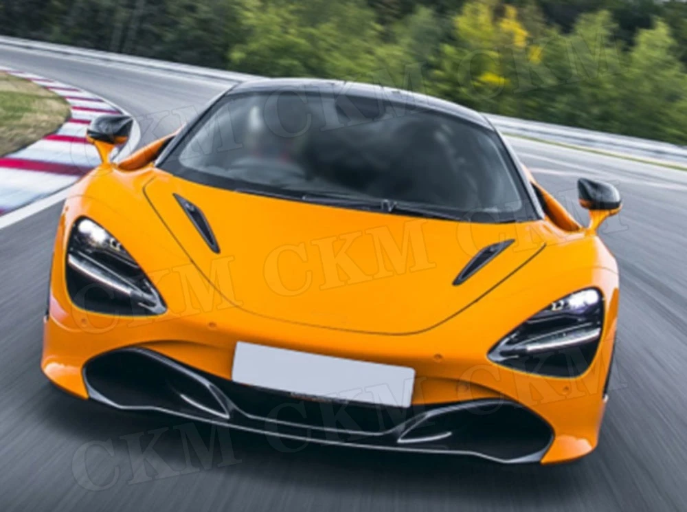 ألياف الكربون الجافة ل ماكلارين 720S كوبيه 2018-2019 طقم الجسم الجبهة الشفاه المصد الخلفي الناشر المفسد الجذع الحاجز غطاء فتحة التهوية
