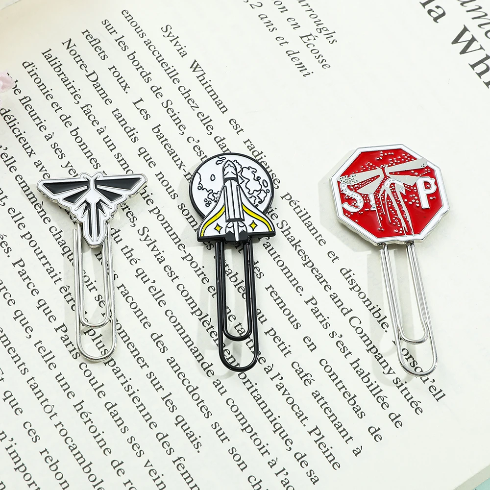 The Last of Us Metal Bookmark, Paper Clip Bookclip Bookmarks, Suitable for Men and Women to Learn, Read, Office Marking Supplies