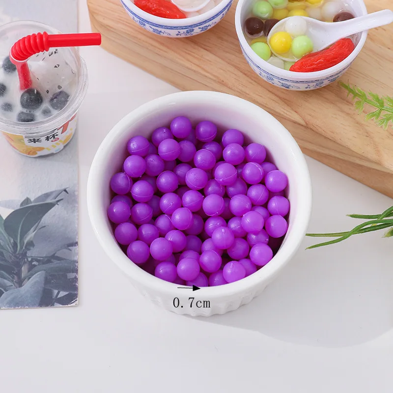 Simulatie tapiocasiroop kaviaar Jelly bean Schattige Mini Suiker Snoepjes Voedsel DIY Sieraden Maken Haarstrikken Accessoires 100st/lot