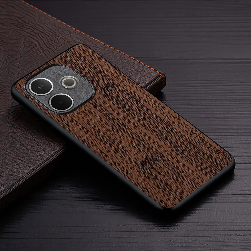 حافظة لهاتف اوبو A5 برو 5G 4G فوندا من خشب الخيزران نمط جلد جديد غطاء هاتف فاخر لهاتف اوبو A5 برو 5G كابا