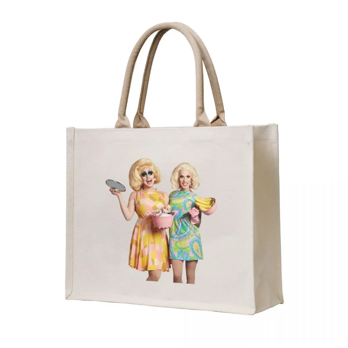 

Trixie and Katya Book Photoshoot UNHhhh Tote Bag personalized tote reusable shopping bags Custom bag tote bag women