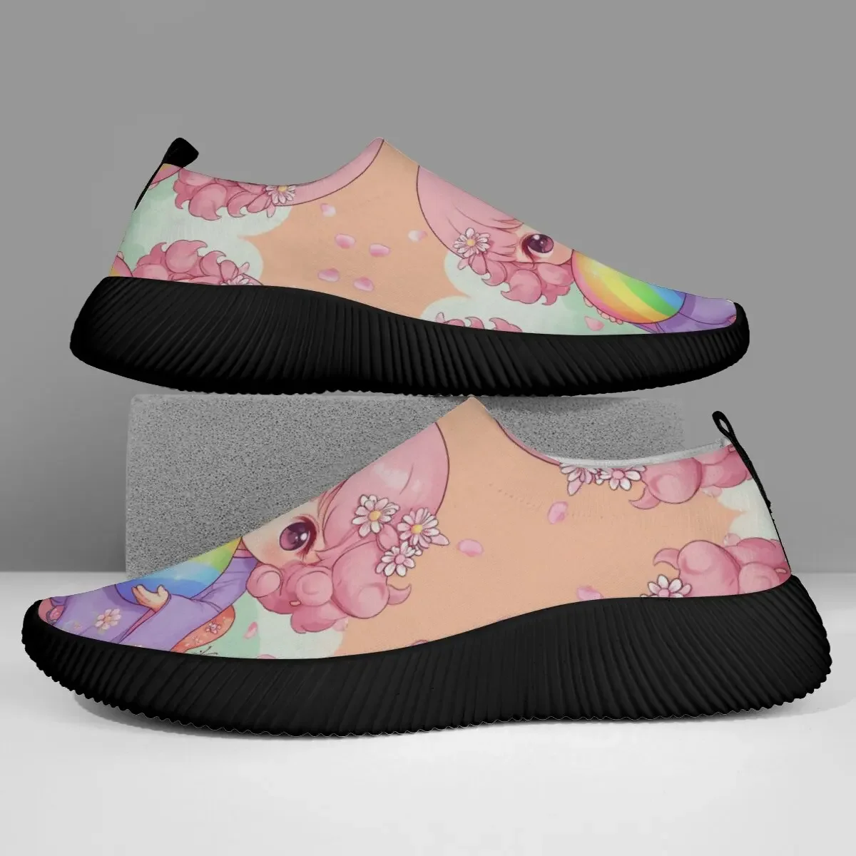 

Мужская повседневная обувь, большие стильные сетчатые дышащие двухцветные легкие летние туфли на мягкой подошве с мультяшным принтом на шнуровке на плоской подошве