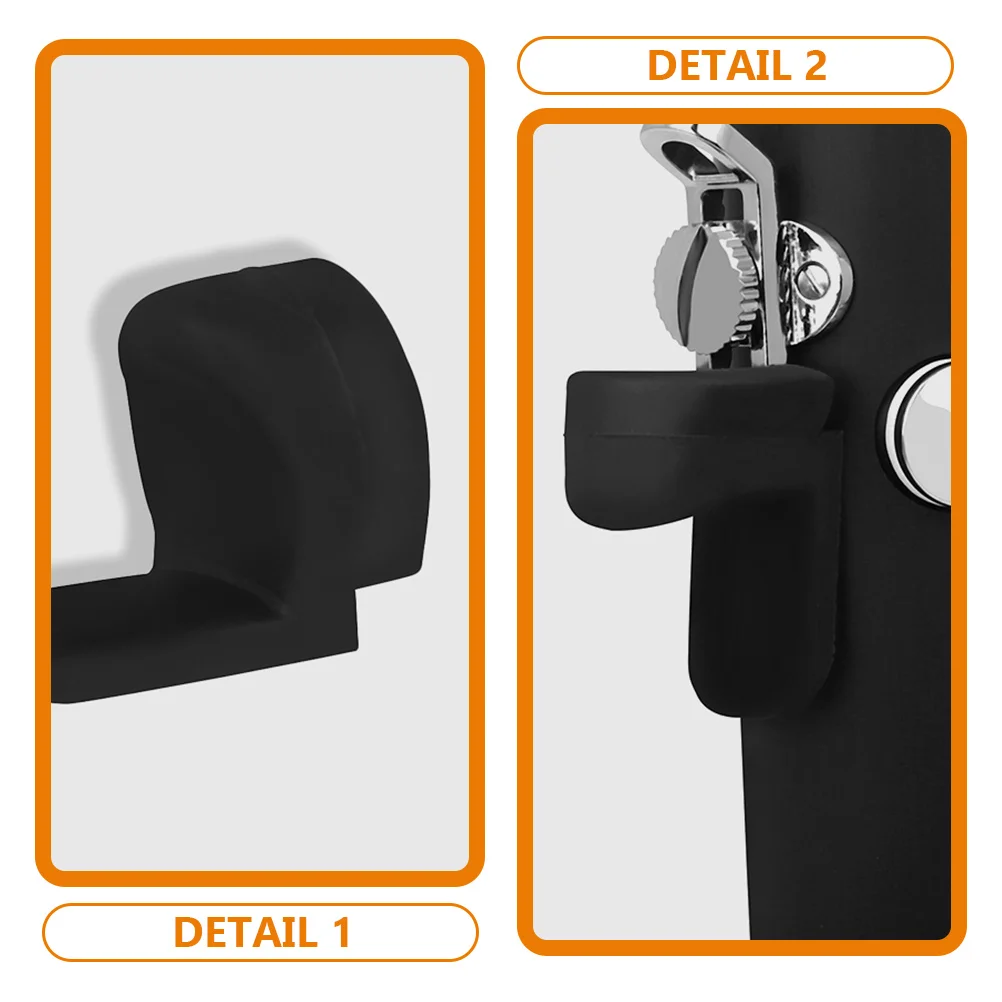 

4pcs Black Clarinet Thumb Rest Round Color Long Handle Soft Cushion Silicone Finger Support Instrument Accessories