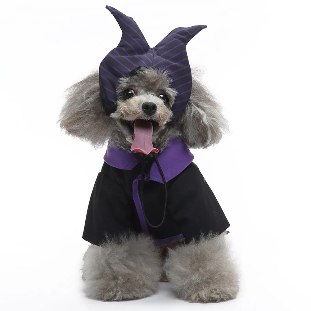 

1 Set Halloween Witch Dog Costume Puppy Hat Pet Supplies For Party Cosplay Festival Comfortable Breathable Skin-Friendly Outfit