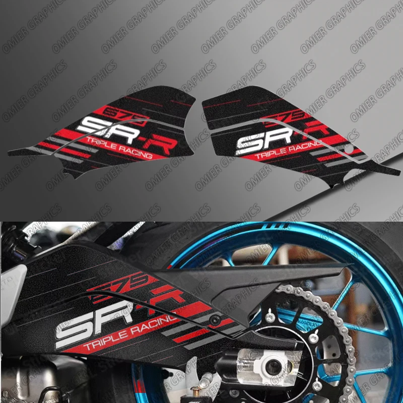 For CFMOTO CF MOTO 675SR-R 675 SR-R Motorcycle Swing Arm Chain Cover Decal Rotating Shaft Swingarm Stickers