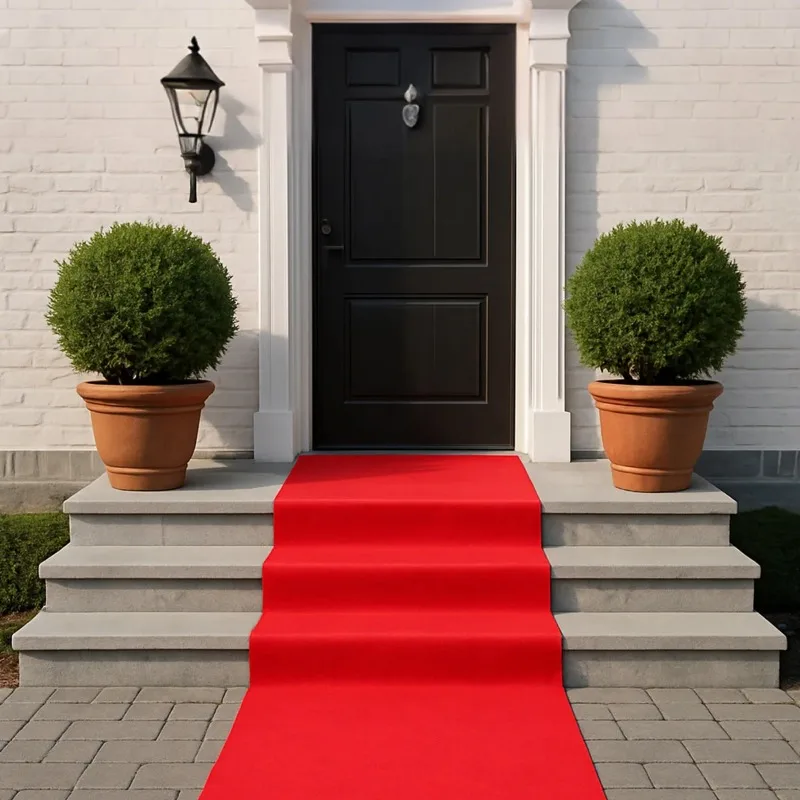 Red Carpet Wedding Carpet Runway, Red Aisle Runway, Portable, Used for Indoor and Outdoor Banquet Hall Decoration view 2