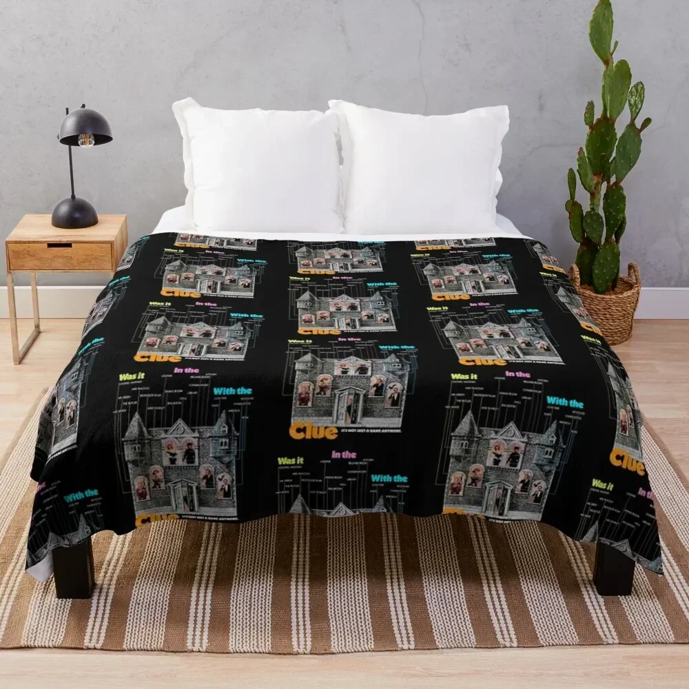 

Vintage Style CLUE - 80s Movie art Throw Blanket Comforter Soft Big Hairy Blankets Sofas Of Decoration Blankets