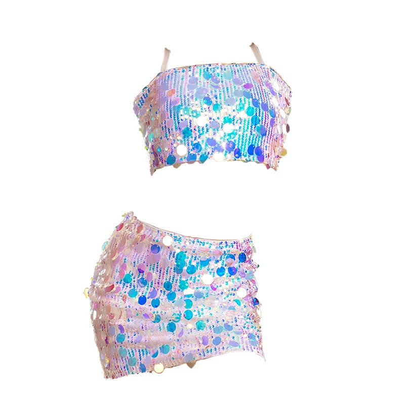 فستان أداء جديد للفتيات للرقص اللاتيني للأطفال فستان ممارسة بدون أكمام فستان رقص للفتيات على الموضة بدقة رومبا