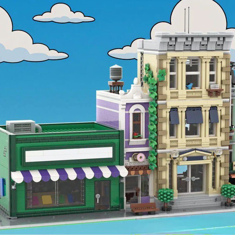 1229 pièces les Simpsonsses le donjon d'android magasin de cartes de Baseball modèle de construction modulaire MOC bricolage bloc de construction jouet d'anniversaire cadeau
