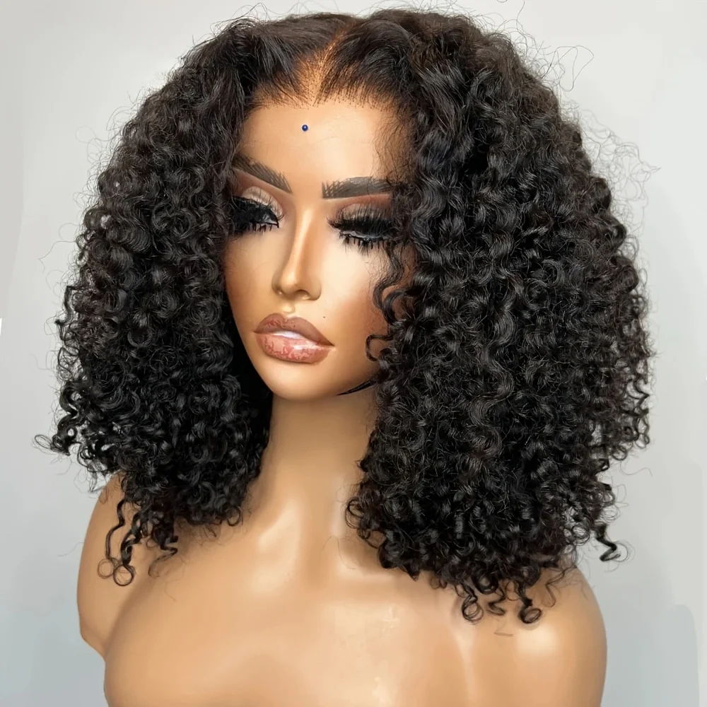 

Черные 26 дюймов 180 Плотность Кудрявые вьющиеся парики спереди для женщин с волосами ребенка Синтетическое волокно Глубокая часть Парики для повседневного ношения