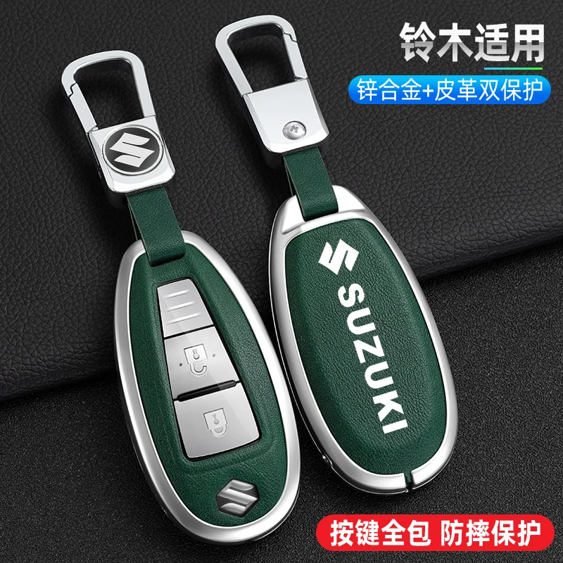 Zinc Alloy Car Key Case Cover Remote Protector Shell Holder For Suzuki Swift Kizashi Vitara SX4 Baleno Ignis Ciaz S-cross Ertiga