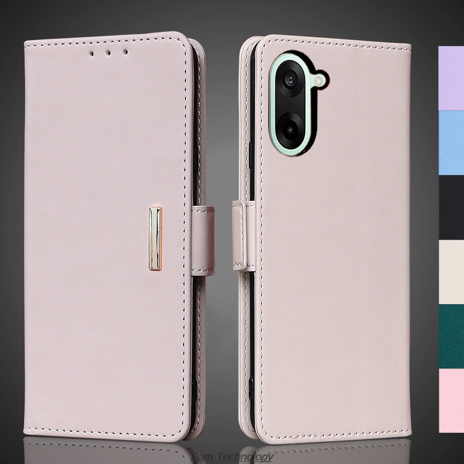 

Кожаный чехол с магнитной пряжкой для Oneplus Nord CE 5/1 + Nord CE 5, кошелек с RFID-блокировкой, откидная крышка, женский простой чехол Capa Fundas Coque