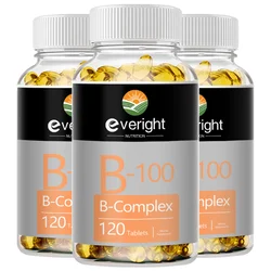 Vitamin B Complex Capsules for Improve Stress Mood, Energy, Nervous, Immune System Support - B1 B2 B6 B12 - Premium Formula