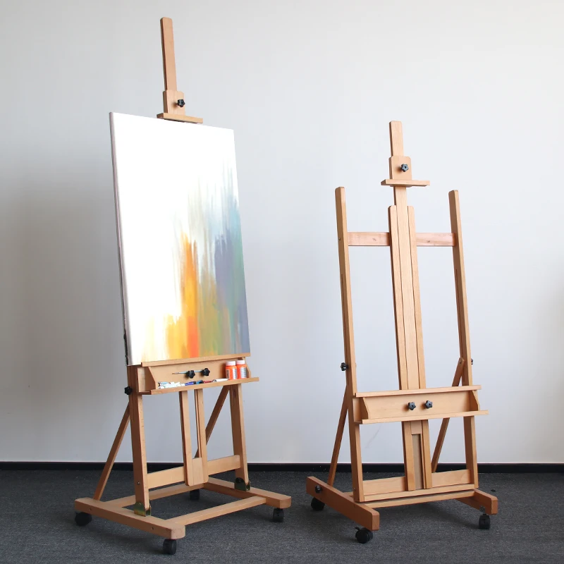 Solid wood art students special floor-to-ceiling foldable oil painting stand sketch painting stand advertising display kt board
