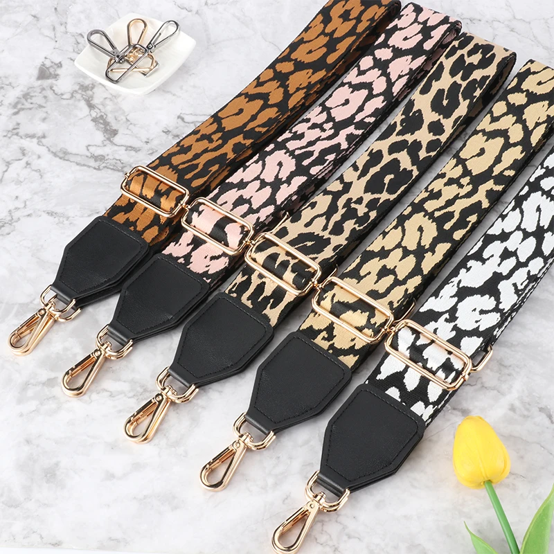 

Adjustable Shoulder Bag Strap 5cm Widening Fashion Ethnic Style Accessory Thickening Colourful Pattern Jacquard Handbag Straps