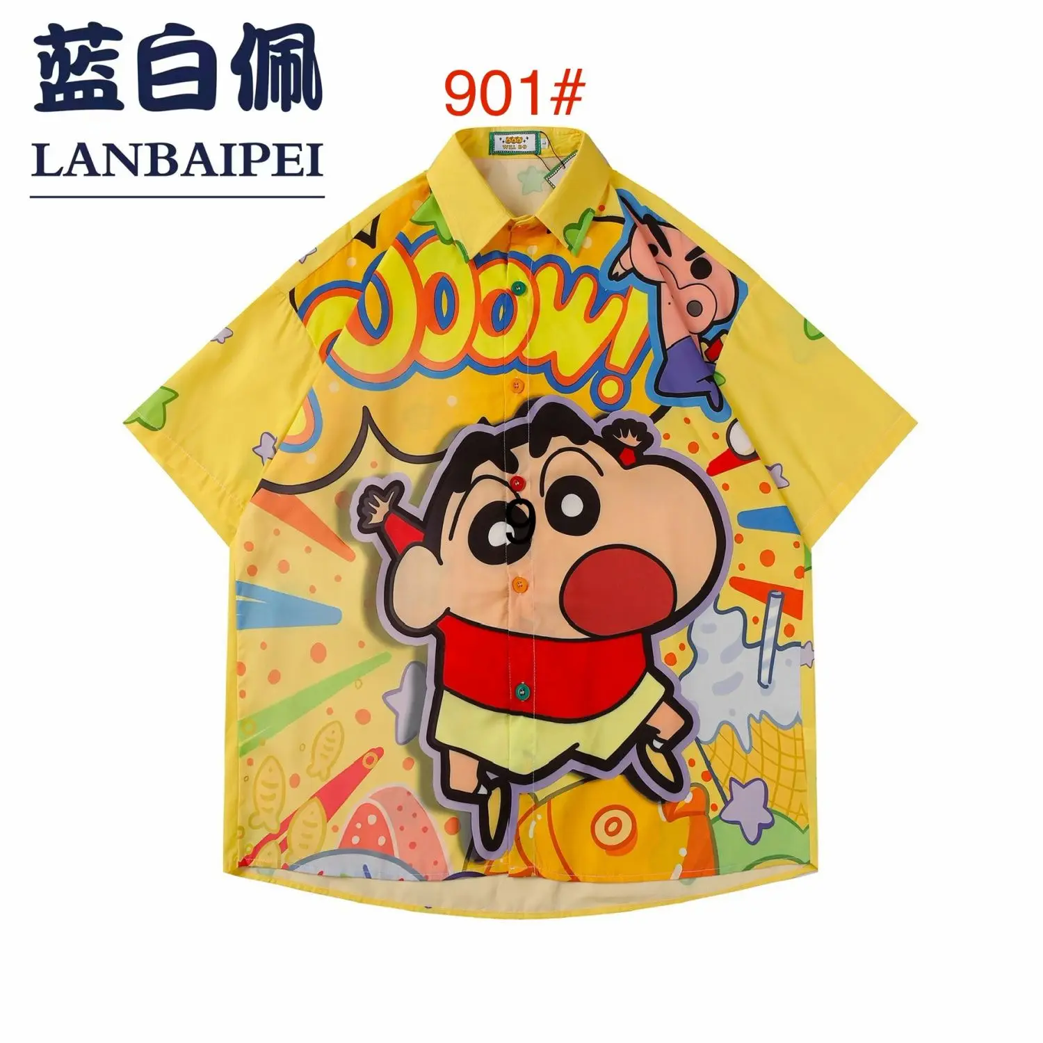 Cartoon Kawaii Cute Crayon Shin-Chan Casual Shirt Anime Shin-Chan Summer Oversize Soft Comfortable T-Shirt Creative Girl Gifts