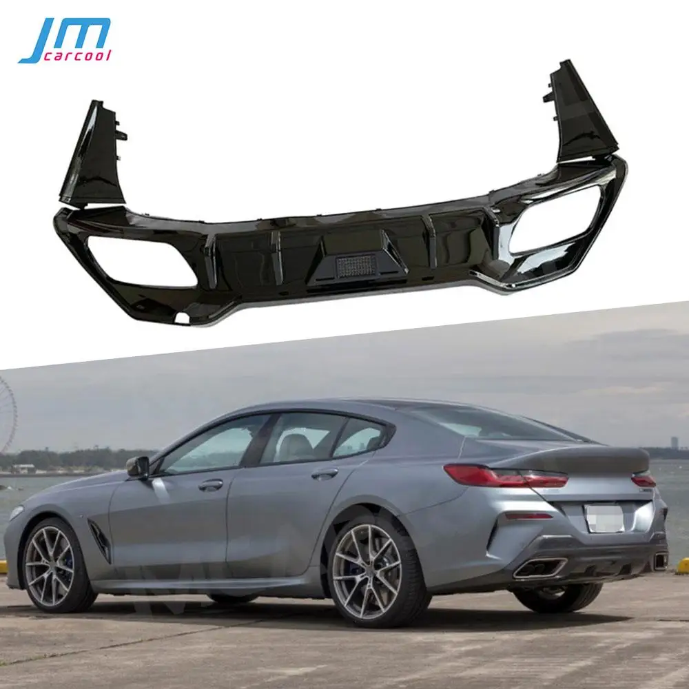 

Carbon Fiber Rear Diffuser Splitters for BMW 8 Series G16 M Sport 4 Door 2021+ OO-OO Flaps Apron Bumper Lip With LED Light