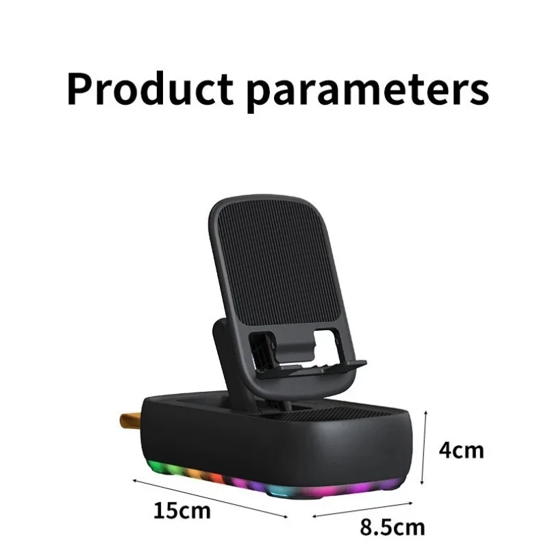 Pengeras suara multifungsi 3 dalam 1, pengeras suara Bluetooth nirkabel dengan fungsi Bank pengisi daya dapat digunakan sebagai dudukan ponsel