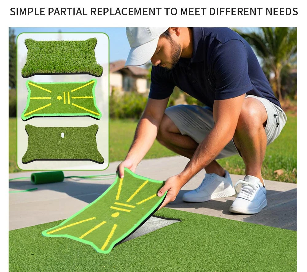 

Golf Hitting Mat Replaceable mat 1.2x1.5m Swing Pad for Indoor/Outdoor Practice DJD046