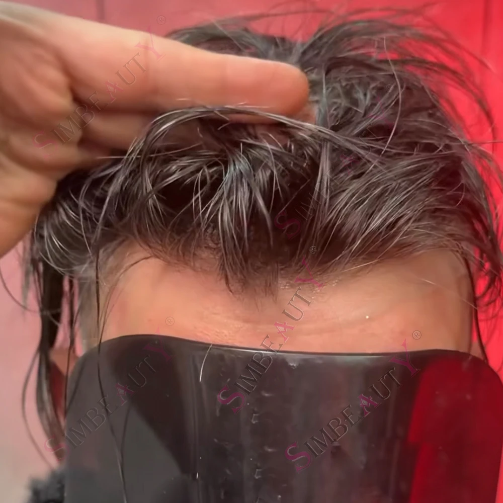 

Ультратонкая пленка 0,02 мм, плотность 80-90% # Мужской парик-накладка 17 Brown Mens Toupee Black 210 # Система восстановления волос из натуральных волос: незаметный протез с естественной линией роста волос