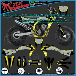 Graphic Kit for DIMA 2019 2020 2021 2022 SWM SM 150 125R 300 500 Motorcycle Decal Stickers
