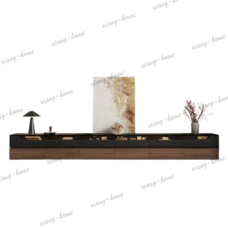 LJY Classic Design Custom Tv Cabinet Shelf Nordic Black Display Luxury Tv Cabinet Modern Unique Fernsehr Schrank Furniture For H