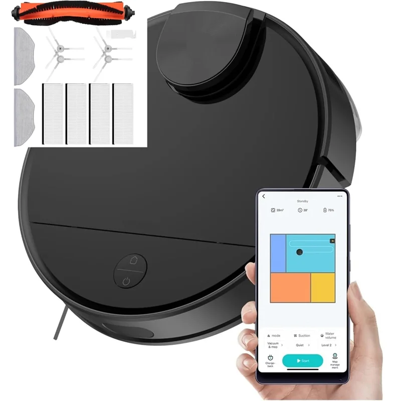 Beverk】filtro de escova lateral principal, pano de substituição para viomi v3 max robô aspirador de pó, peças de reposição, acessórios